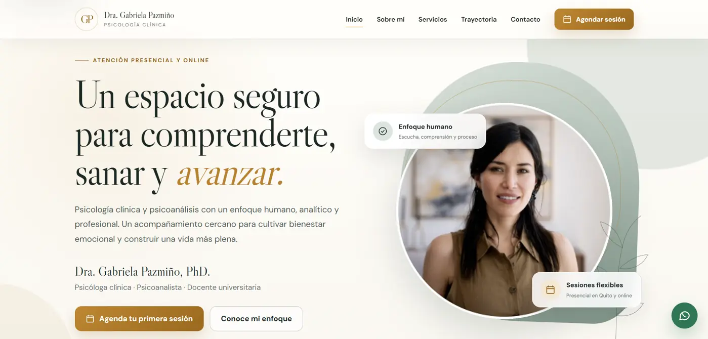 Demo de página web para atención psicológica